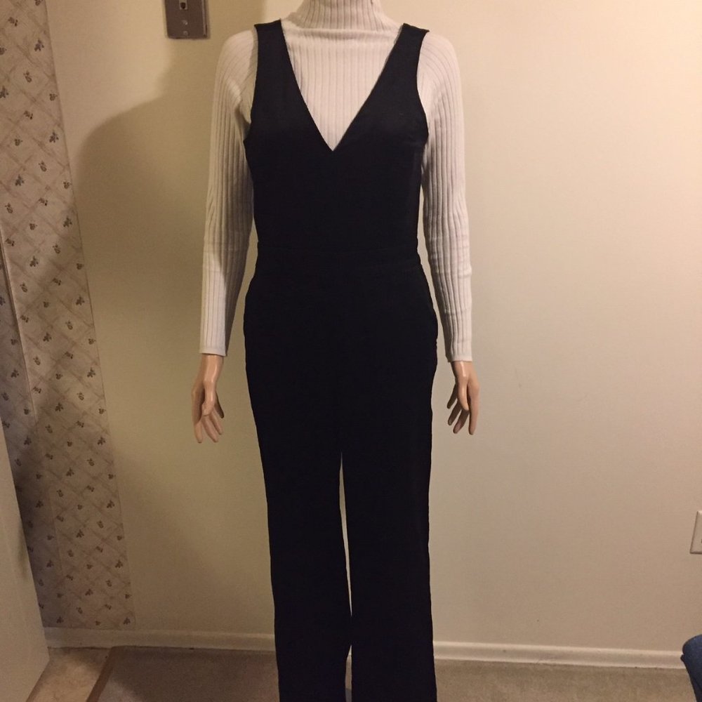 PAIGE overall black thin corduroy in cotton